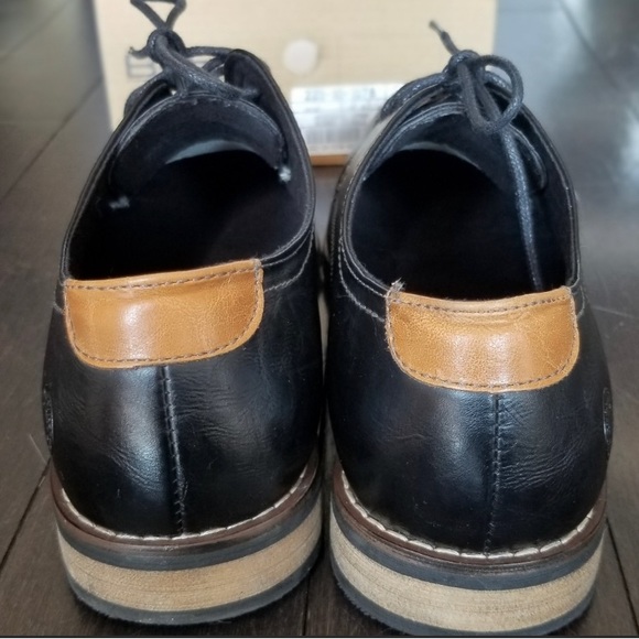 Men's black and tan dress formal shoes - Picture 3 of 3